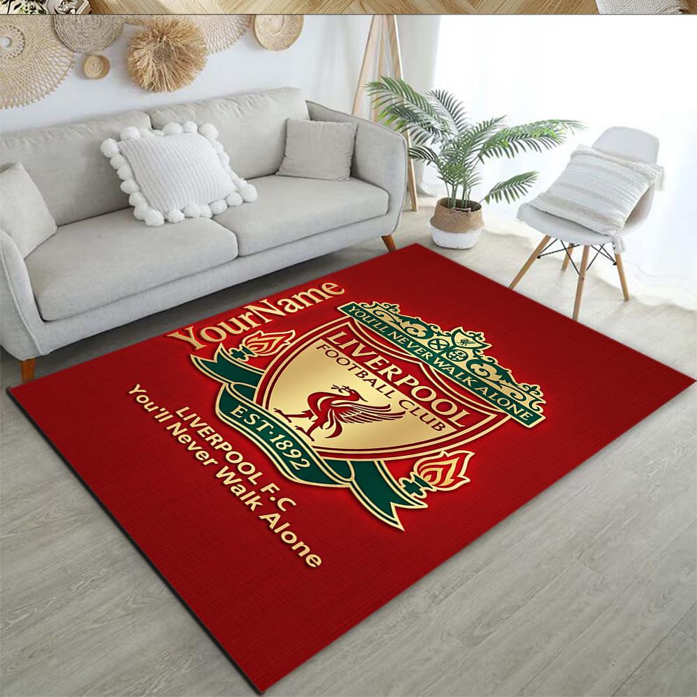 Liverpool Customize Your Name Carpet Suitable for Entryway Outdoor Decorate room Dormitory Antislip Carpet Anime Office Decor