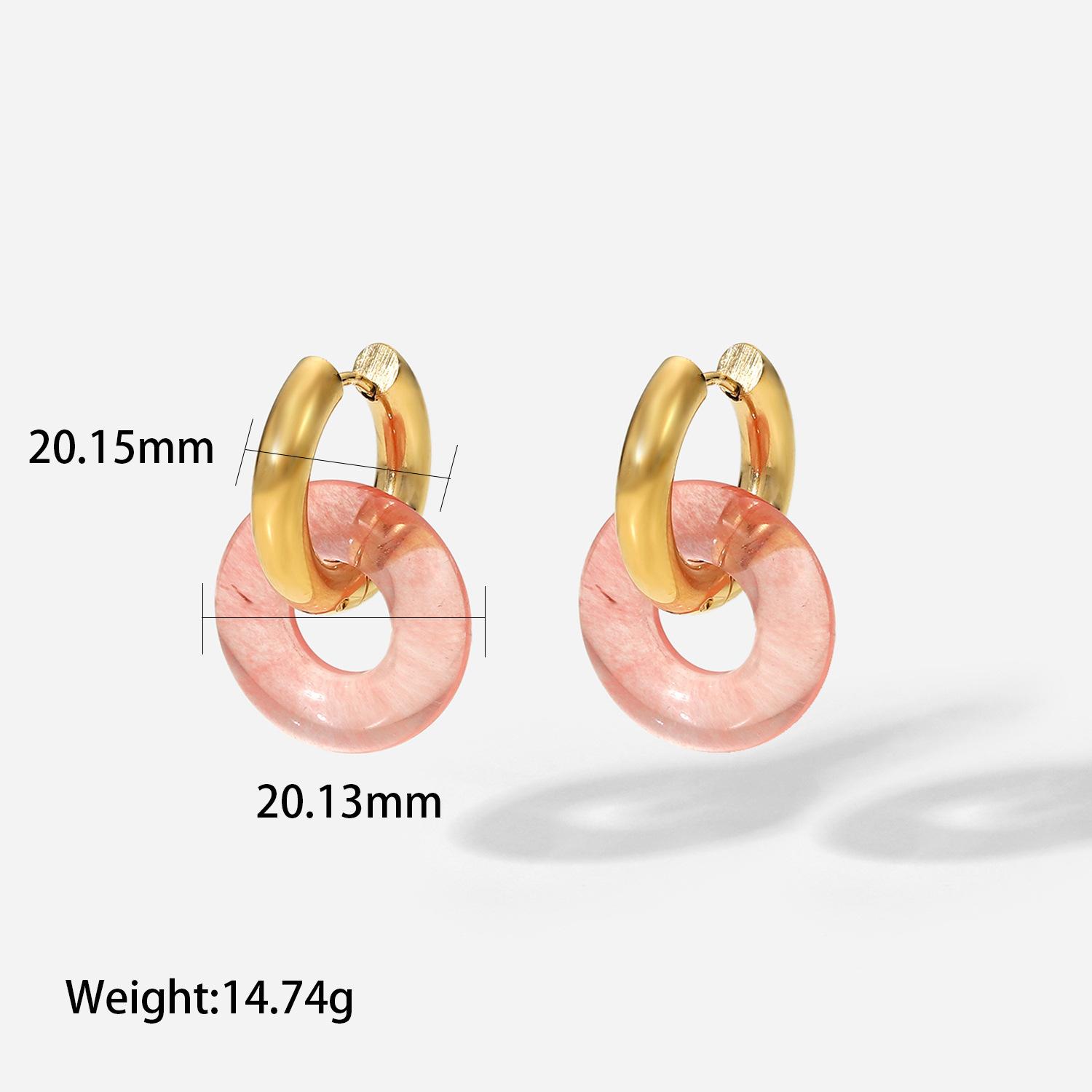 

INS Новые модные ретро серьги из натурального камня Серьги Серьги 18K титановое покрытие стальные серьги женские