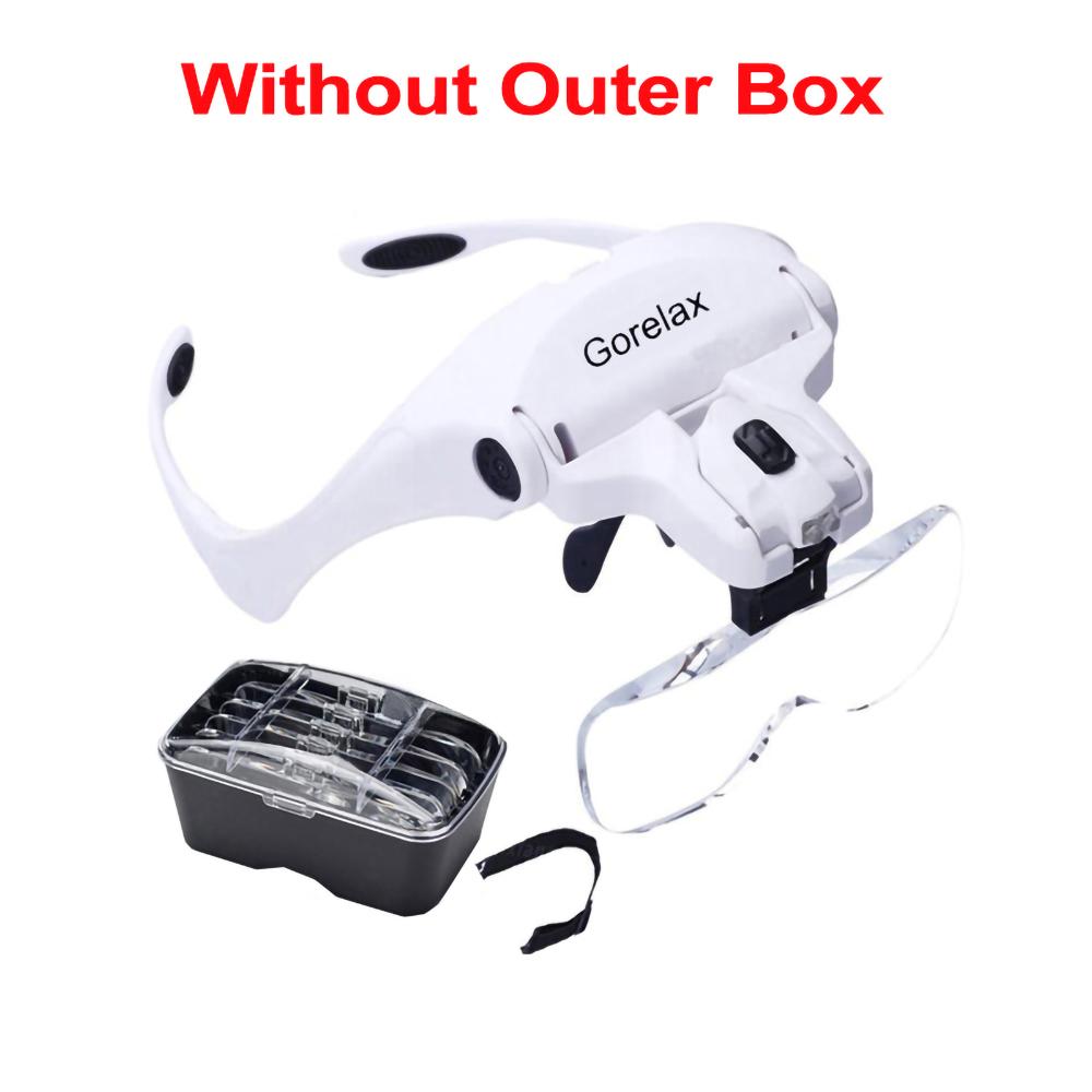 

Окуляри з підсвічуванням для пов’язки на голову Лупа Лупа Окуляри зі світлодіодним підсвічуванням З 5 лінзами Збільшувальне скло для читання Ремонт Craft