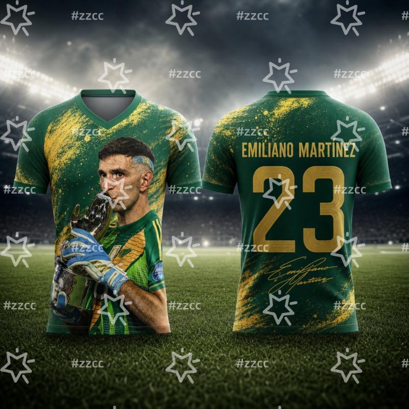 2026 Argentina Football Jersey Emiliano Martínez Goalkeeper Jersey Summer Sports T-Shirt Clothing Tee Y2k