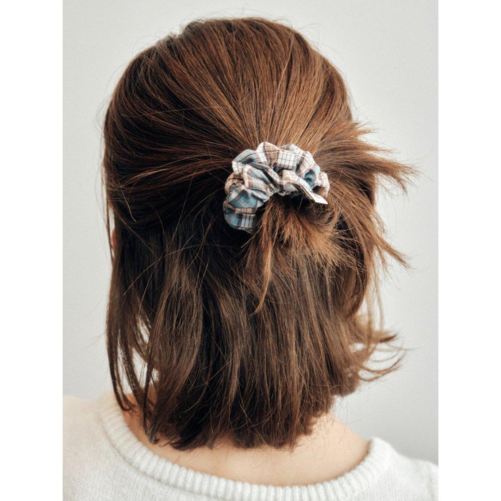 Vintage Check Mini Donut Scrunchie_Cta933(4Color)