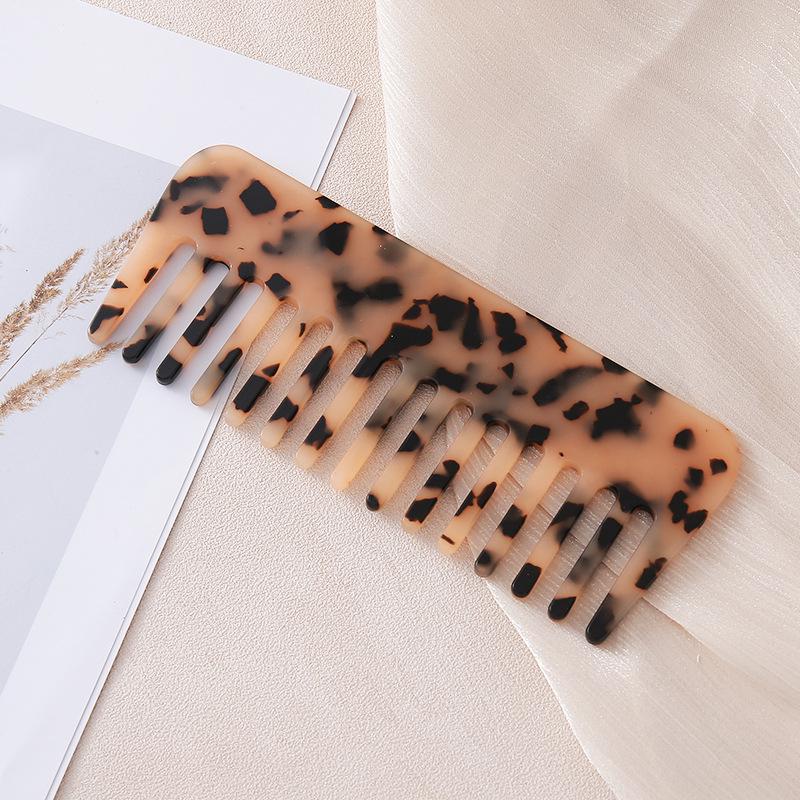 Стильная расческа для волос Tangli из ацетата с мраморным и леопардовым принтом цветной печати леопарда