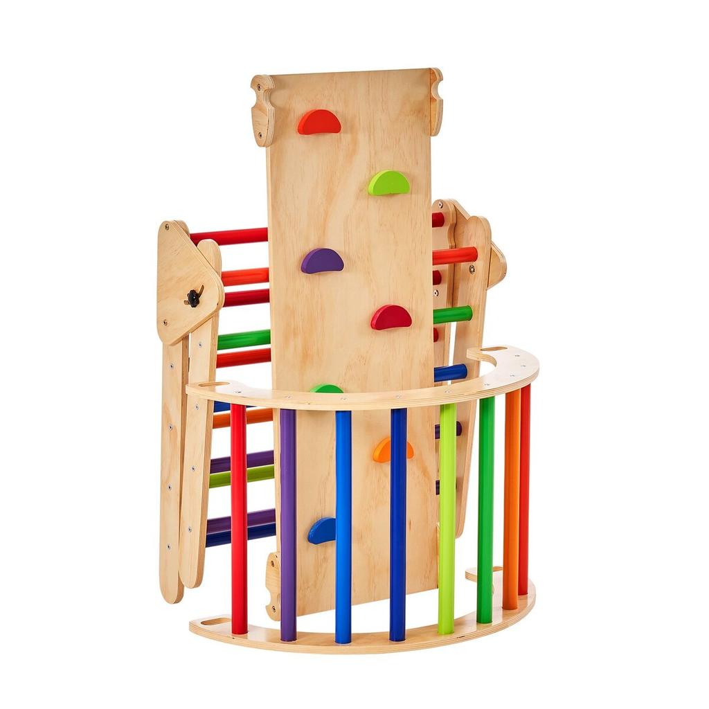 Pikler Dreieck Set 5in1 Montessori Kletterspielzeug Kleinkinder Groß Bunt