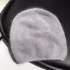 High-quality rabbit fur pullover hat, solid color, versatile winter atmosphere stacked hat, warm snowy cold hat