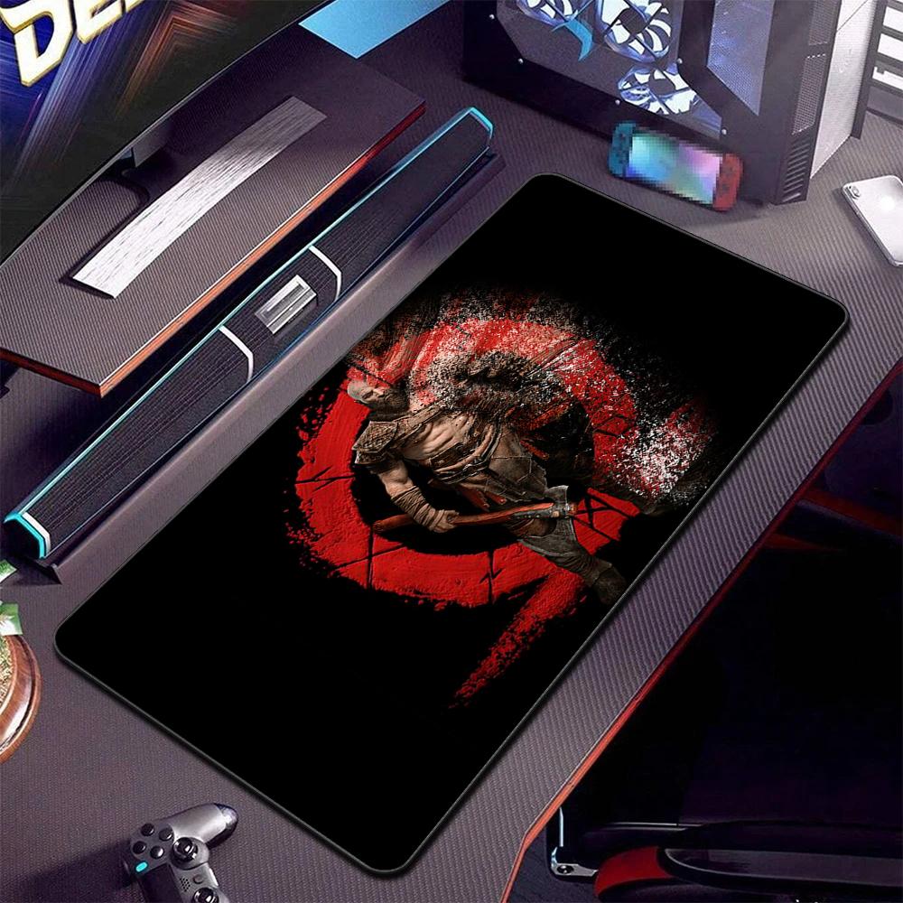 Game God Of War Big Mousepad Large Keyboard Desk Mat Pc Computer Gaming Gamer Mouse Pad LockEdge Rubber Nonslip Mats xcm