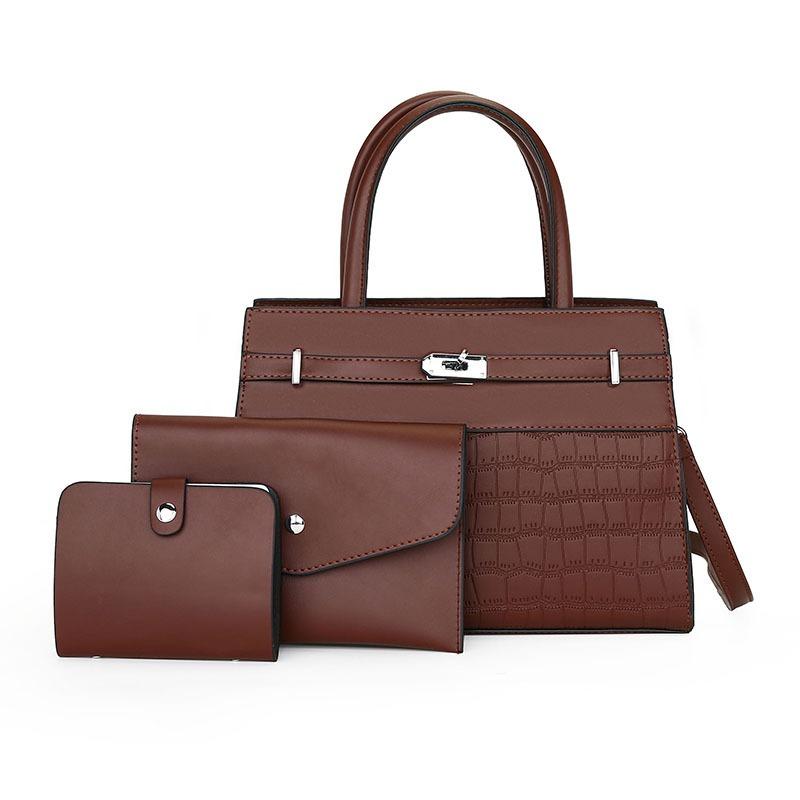 Women's Bag New Stone Pattern Multi-piece Set Women's Bag Single Shoulder Oblique Span Portable Child and Mother Bag