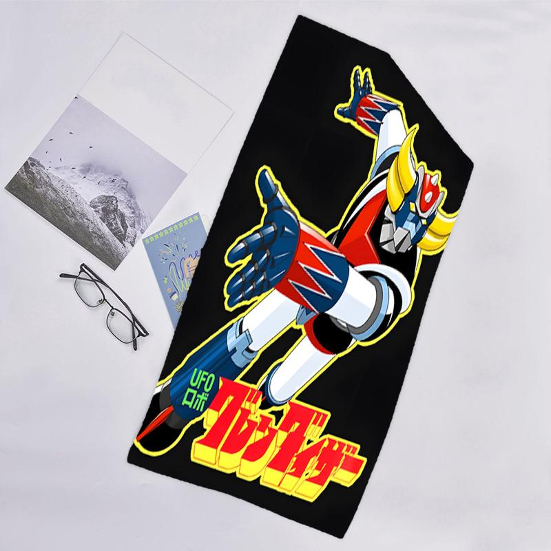1pc UFO Robot Grendizer2 Beach Towel, Beach and Seaside Swimming Pool Equipment, Fashion Pattern, Rectangular, Travel Essentials