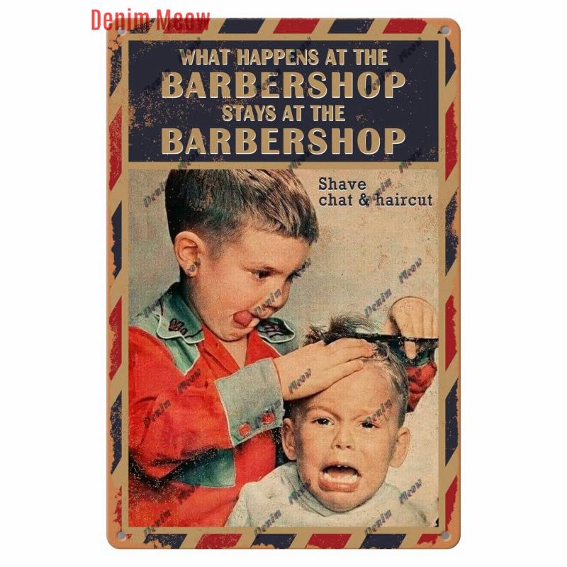 Vintage Hair Stylist Metal Tin Sign, Tattoo Artist Metal Poster, Retro Hairdressing Salon,  Room Wall Poster, Home Decor WY243