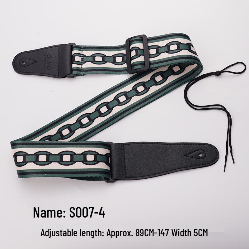 Bakelite PU Leather Guitar Strap for Classical & Folk - Wide, Thick, Personalized Style