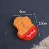 Creative Food Model Keychain: Ketchup, Chicken Nuggets, French Fries Pendant for Student Backpacks
