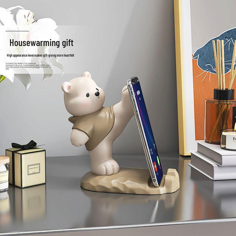 Kreativer süßer Cartoon-Bären-Ständer für Handy & Tablet für Büro/Schreibtisch