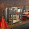 Dulton Glass Block Bank Square Transparent Coin Height Width Depth 80mm - Bank, 145mm, 145mm, (H20-0192SQ)
