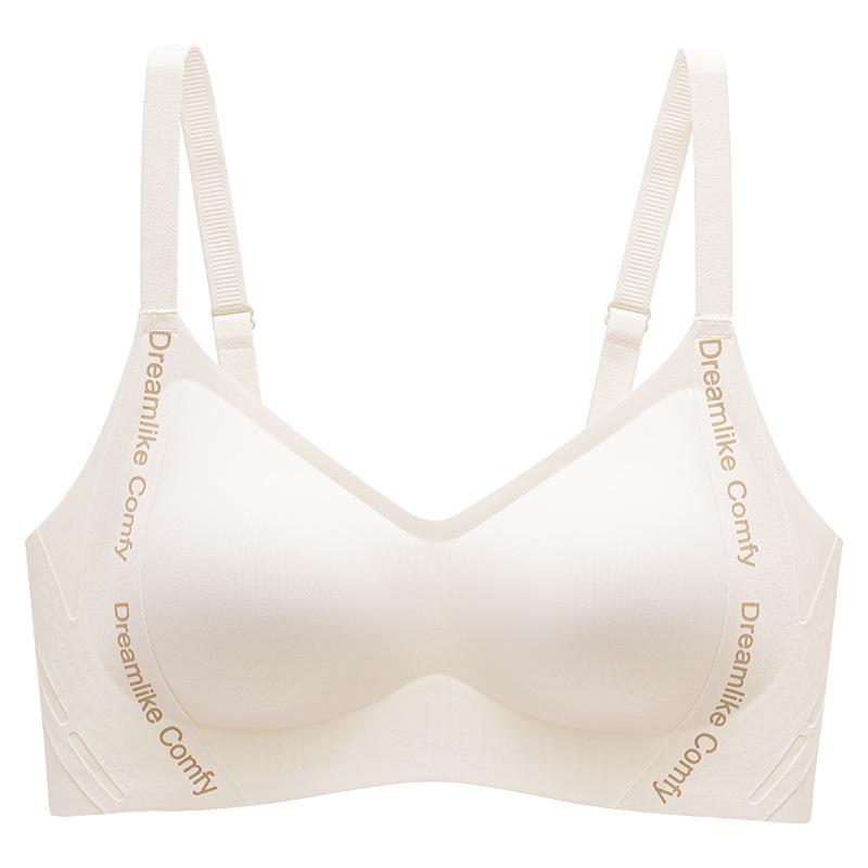 Large-sized Bras Women's Gathering and Retracting Bras Thin Women's Anti-sagging Full-cup Underwear Without Underwire