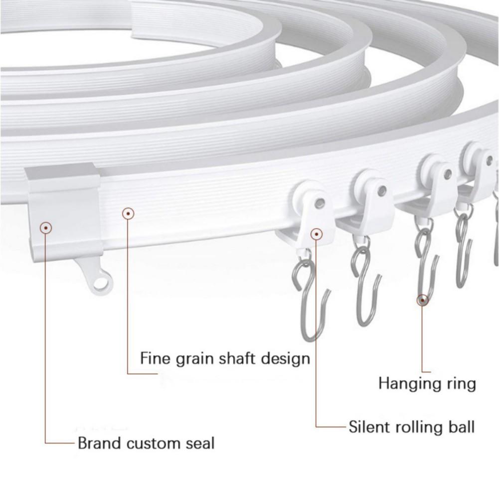 Flexible Resin Curtain Rail Slide Rail Bending Rail Curtain Track 3 Meters
