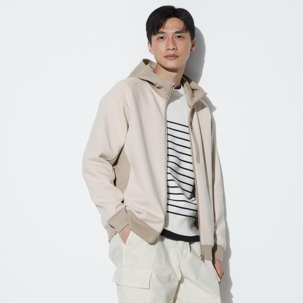 

UNIQLO JAPAN Сухая эластичная толстовка с капюшоном на молнии и длинными рукавами