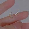 1 Pair of Elegant and Shiny Synthetic Zircon Earrings for Women, Suitable for Daily Wear, Fashionable Jewelry for Parties and Banquets