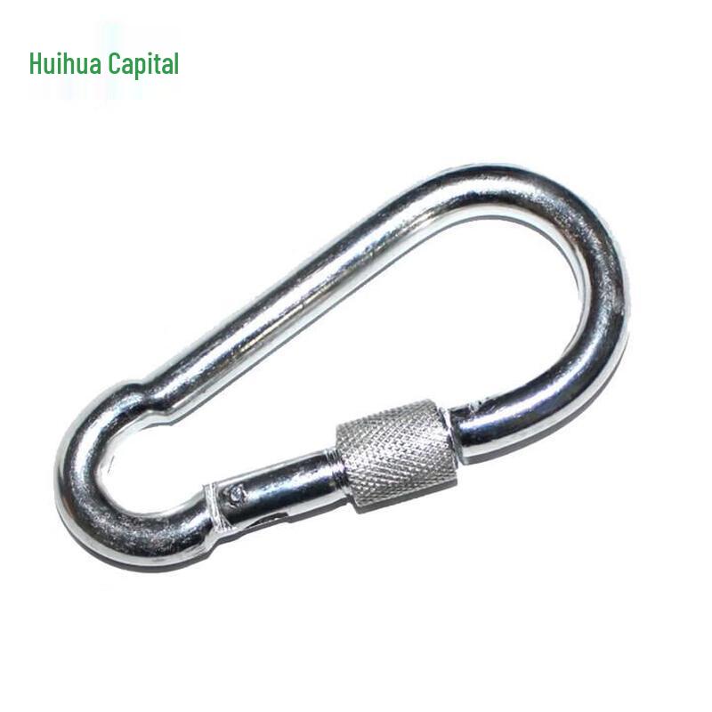 Heavy Duty Locking Steel Carabiner Clips (5-Pack)
