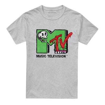 MTV Unisex Adult Skull And Monster Teeth Logo T-Shirt