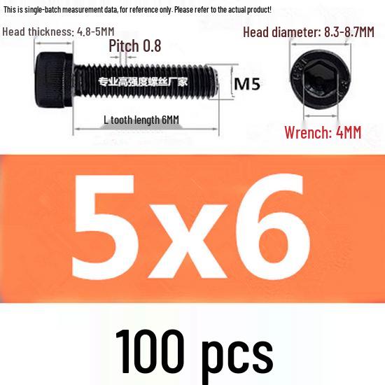 High-Strength Grade 12.9 Internal Hex Head Screws M1.4-M20