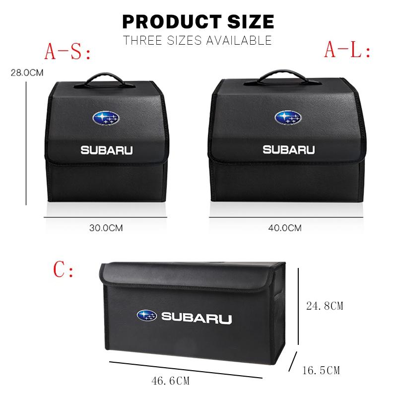 leather Car Organizer Box Trunk Storage Bag For Subaru Levorg BRZ Forester Legacy Mpreza Impreza XV Outback Crosstrek STI Ascent Y12