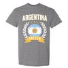 Argentina Soccer Laurel - World Football Cup T Shirt - Graphite Heather
