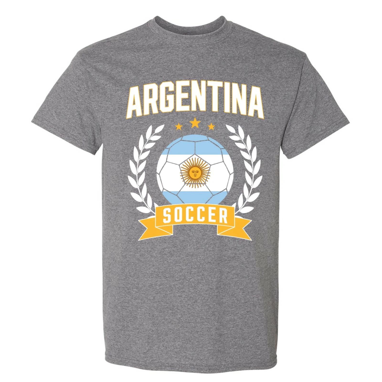 Argentina Soccer Laurel - World Football Cup T Shirt - Graphite Heather L