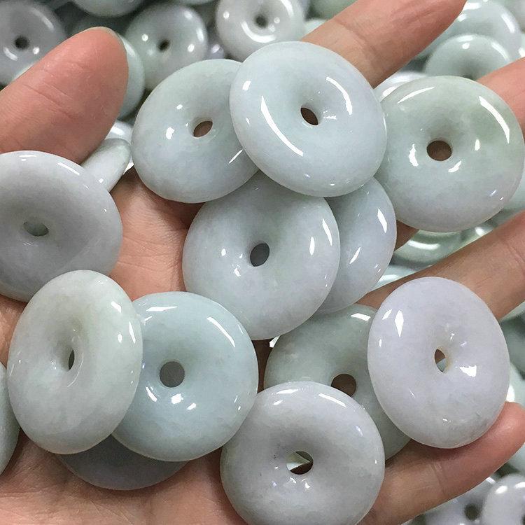 Natural A-Grade Jade Bean Ping'an Necklace with DIY Braided Rope for Men and Women - Ideal for Live Stream Gifts