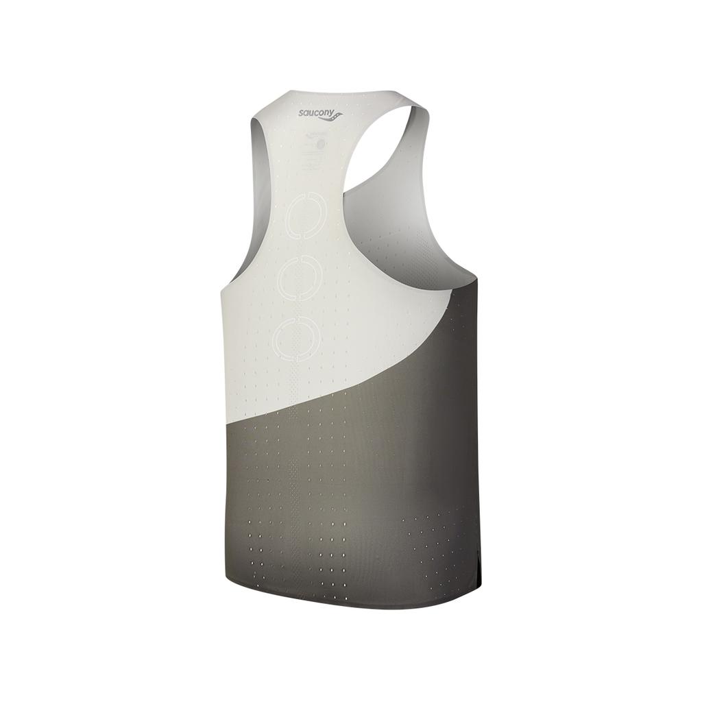 SAUCONY SS25 Running Training Series Knit Color Block Letter Simple Vest Men Tops Khaki Gray SA2259TK01T-PR221