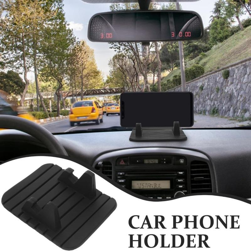Car dashboard silicone phone holder - Anti-slip and adjustable holder, multi-functional navigation holder