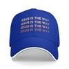 Jesus Is The Way Christian Faith Typography Baseball Caps Hip Hop  Sandwich Hat Unisex Adjustable Sun Cap Outdoor