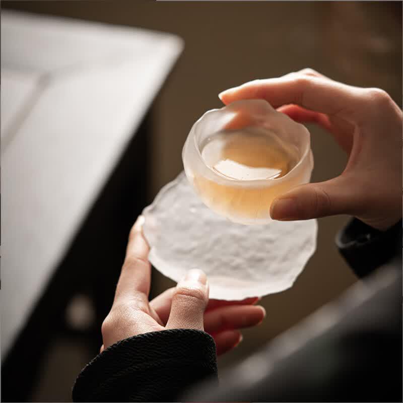 Japanese Style Glazed Glass Teacup Set