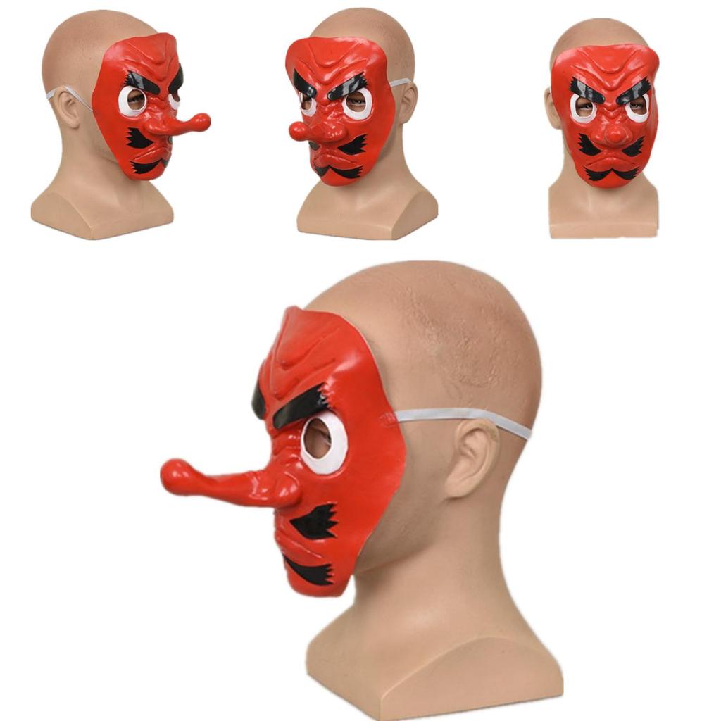 Demon Slayer Tengu Maske Latex Kostüm Requisite für Halloween-Party und Cosplay-Events