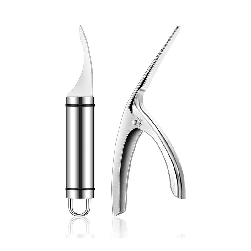 Stainless Steel Shrimp Stripper Peeler Shrimp Line Prawn Shell Peeler  Durable Shrimp Cleaner Knife Kitchen Shrimp Peeling Tools