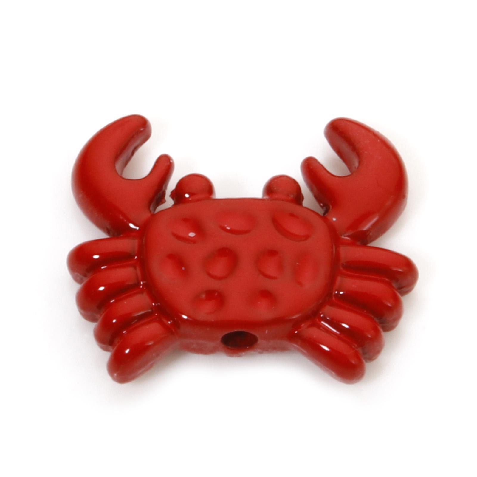 

10 PCs Zinc Based Alloy Ocean Red Lobster Crab Jewelry Charms Pendants Beads For DIY Jewelry Bracelets Necklace Making Findings Red