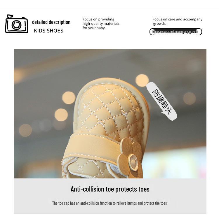 Infant Soft Sole Princess Squeaky Walking Shoes - Spring & Autumn Velcro Baby Girls' Shoes