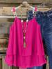 Spring and summer new crew neck women's clothing casual loose fashion elegant commuter vacation solid color double suspender top