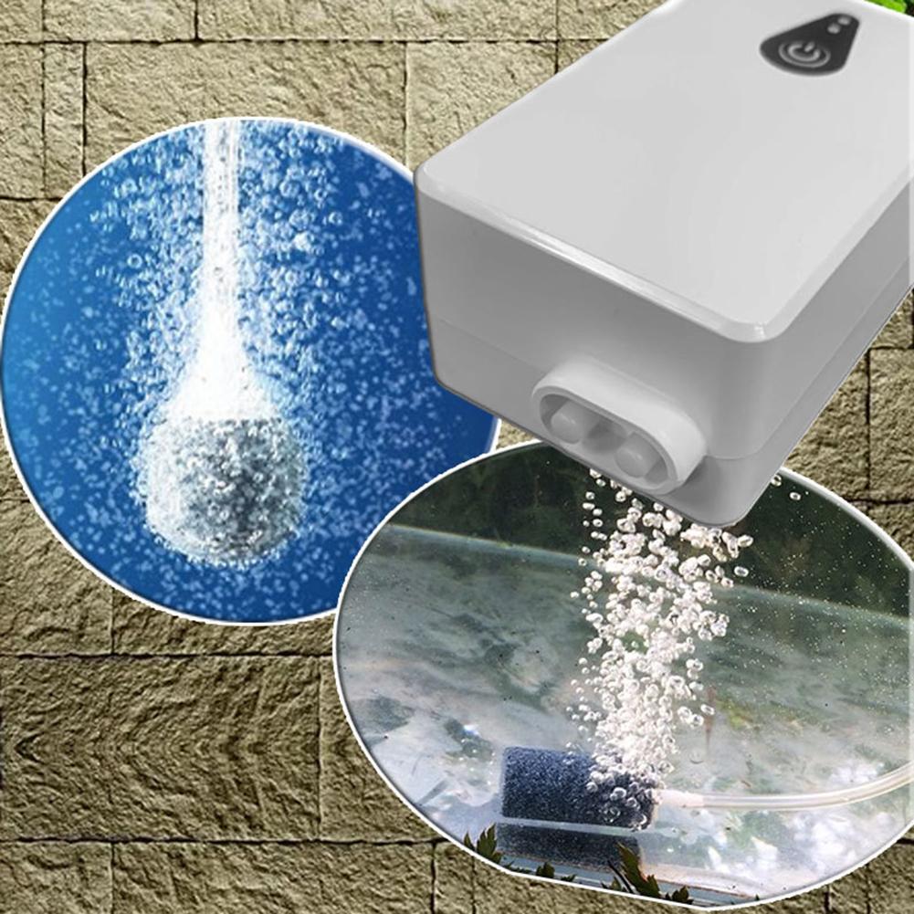 6V 2W Aquarium Oxygen Aerator Solar Oxygen Pump Battery Powered Air Pump Fishing Aerator for Garden Fish Tank Outdoor Pool Pond