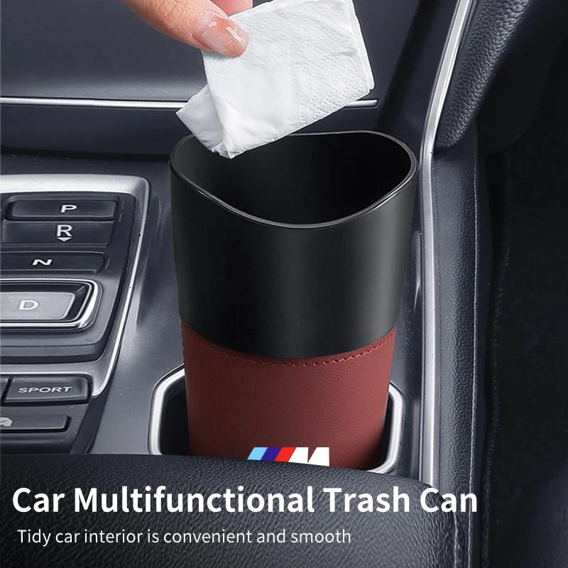 BAAS1 2025 Hot Car Trash Can Center Console Waterproof Garbage Storage Bucket For BMW E46 E90 E60 F10 E39 F30 E36 F20 E87 E90 E53 F31