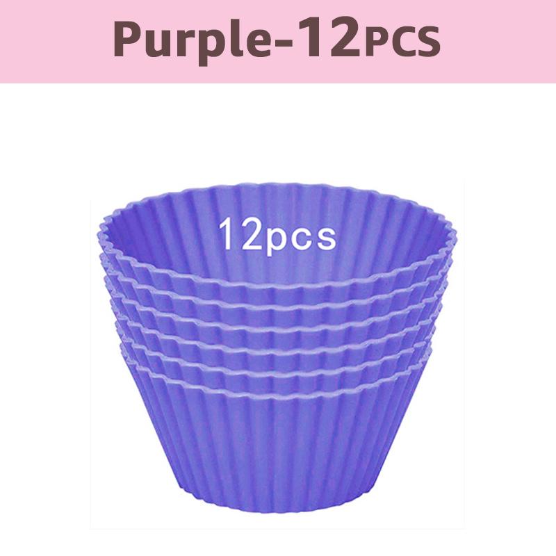 

12 шт. Круглая термостойкая силиконовая форма для маленьких тортов, пудинга, желе, фритюрницы, выпечки, кондитерских изделий, кухонных форм