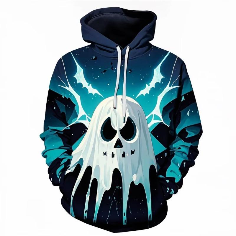 Men's Spring and Autumn Drawstring Hooded Sweatshirt with Colorful Symbol Print, Stylish, Comfortable, and Breathable Top