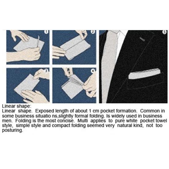 Men's Pocket Hanky Towel Plain Solid Color Wedding Party Square Handkerchief