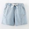 Boys' Denim Shorts, Summer Light-Colored Five-Point Pants, 2025 New Children's Clothing, Soft Thin Casual Pants for Young Children