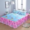 Europäischer Bettüberwurf Polyester Baumwolle Bettröcke Blumen Bunt Bettwäsche 150X200cm Queen Size Heimtextilien