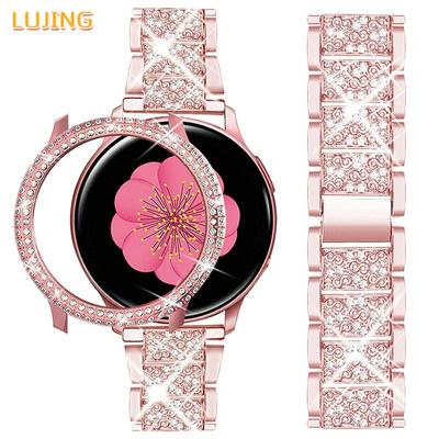 Strap Case Protector For Samsung Galaxy Watch 6 5 40mm 44mm Metal Bracelet For Galaxy Watch 4 44mm 40mm Band Diamond Cover