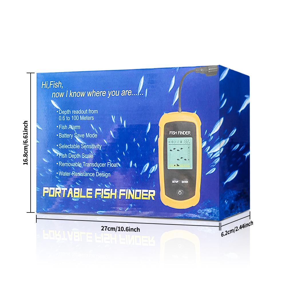 Smart Wired Fish Finder - Locate Schools of Fish with Ease, 100m Depth Probe