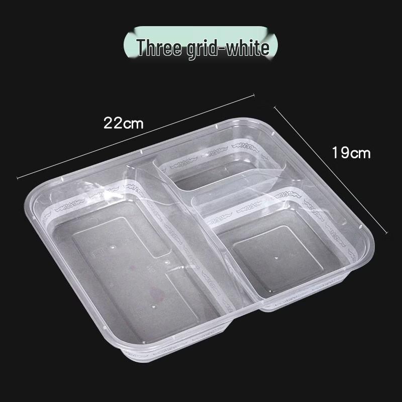Disposable 3-Compartment Meal Containers
