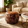 With Wheels Boho Seat Cushion Cover Embroider Craft Sofa Stool Cover Pumpkin Pouf Cover  Home Use