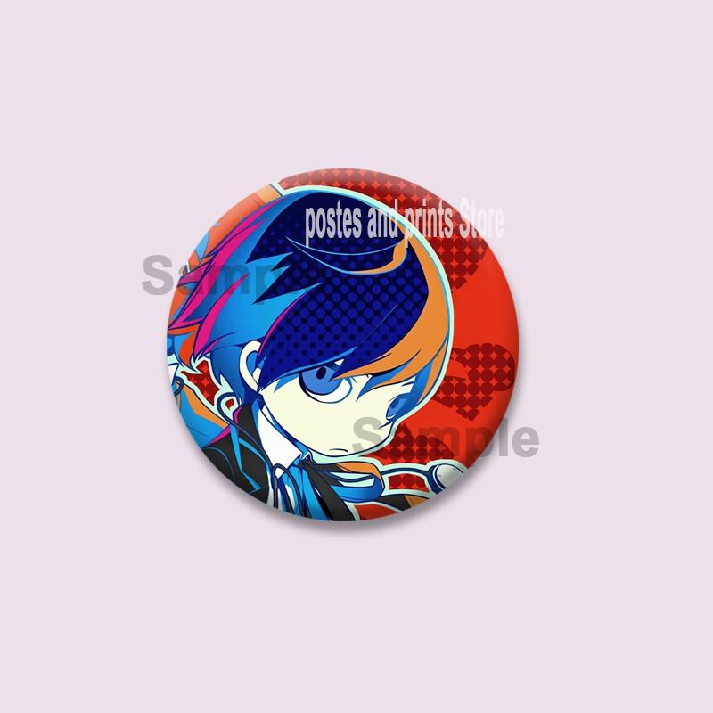 Spiel P-Persona 5 Runde Anstecker Ann Takamaki Ren Amamiya Knopfleisten Tasche Kleidung Dekorationen Brosche Sammlerstücke Schmuck Geschenke