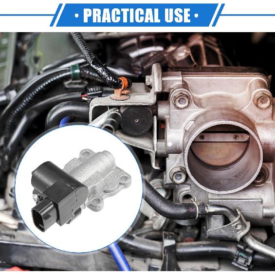 Idle Air Control Valve Compatible for Toyota Corolla 2000-2001, Durable Metal Silver Tone Idle Control Valve with Gasket