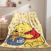Cartoon Winnie the Pooh Who Loves Honey Print Flannel Blanket Soft Multifunctional Decortive Universal Throw Blankets Gift